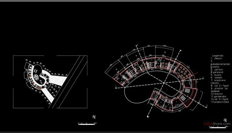Kindergarden project Details AutoCAD File DWG