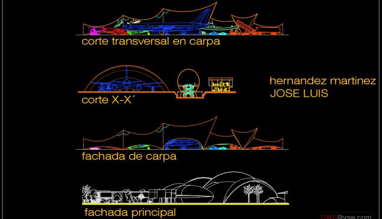 Mid Size Airport Design Autocad Drawing DWG