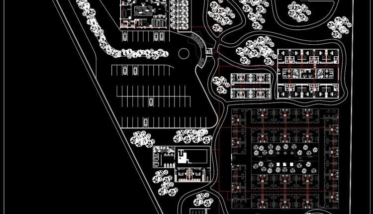 Residence for older adults with illnesses Layout Plan AutoCAD File DWG