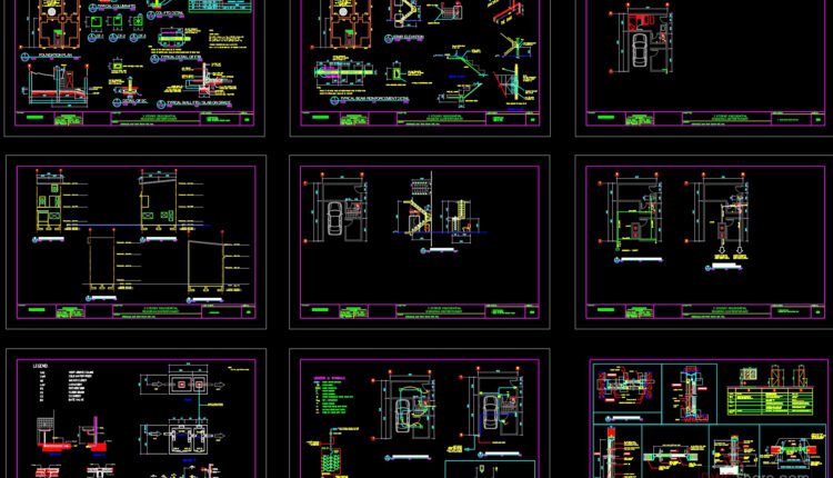 Residential Modern Contemporary Building Reinforcement Details AutoCAD File DWG