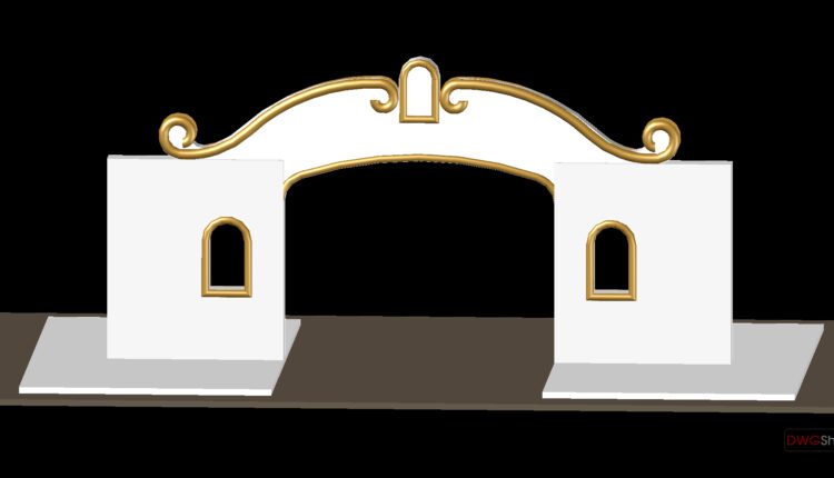 Residential Porch 3D Model AutoCAD File DWG (2)