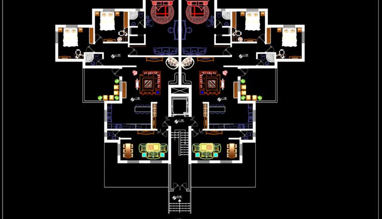 Residential Villa Layout Plan AutoCAD File DWG