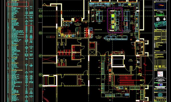 Restaurant Electrical Layout plans AutoCAD File DWG