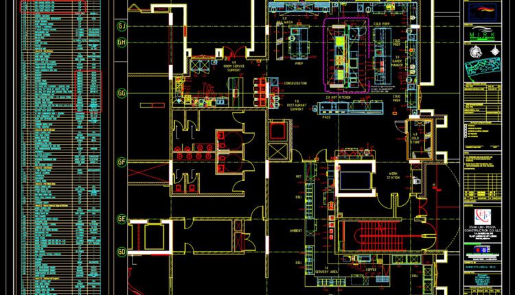 Restaurant Electrical Layout plans AutoCAD File DWG
