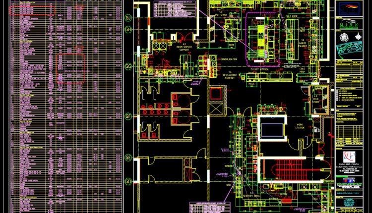 Restaurant Electrical Layout plans AutoCAD File DWG