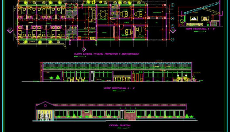 Sanitary Services for Hostel AutoCAD File DWG