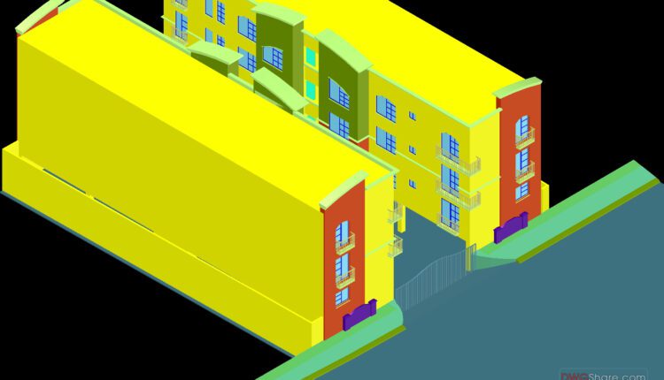 Single Family Home 3D Model AutoCAD File DWG