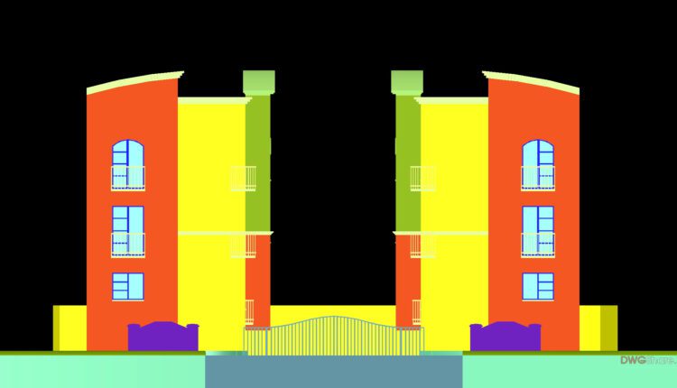 Single Family Home 3D Model AutoCAD File DWG
