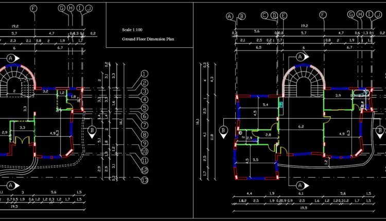 Villa Design Project AutoCAD File Free Download