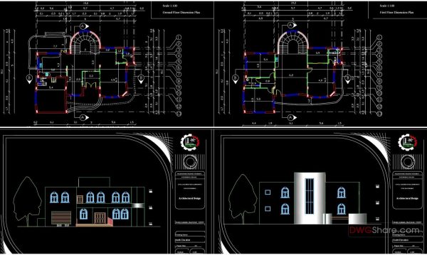 4 years ago 1360Villa Design Project AutoCAD File Free Download