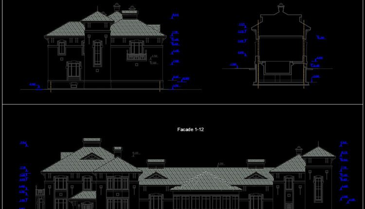Villa With Swimming Pool AutoCAD File Free Download