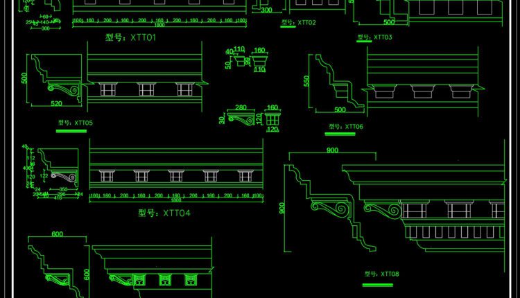 115.Neoclassical Style Decor CAD Design Elements