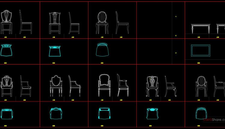 123.Furniture Cad Blocks free download