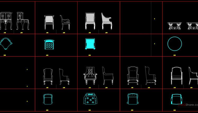 128.Furniture Cad Blocks free download