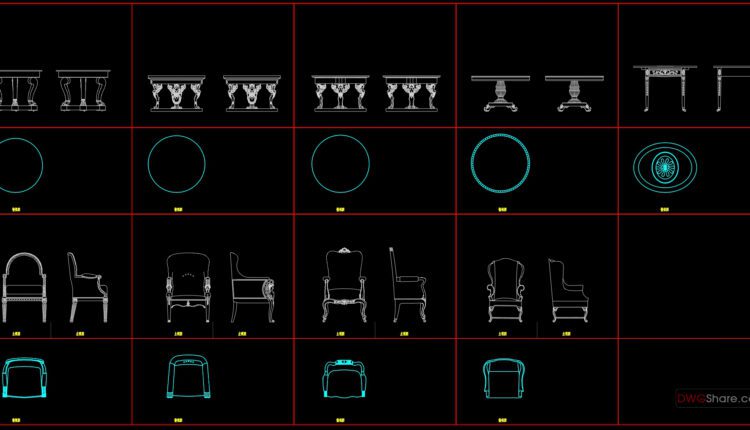 129.Furniture Cad Blocks free download