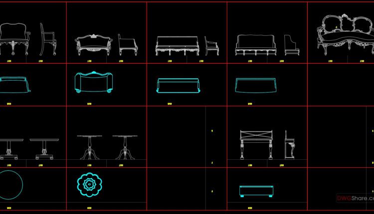 130.Furniture Cad Blocks free download