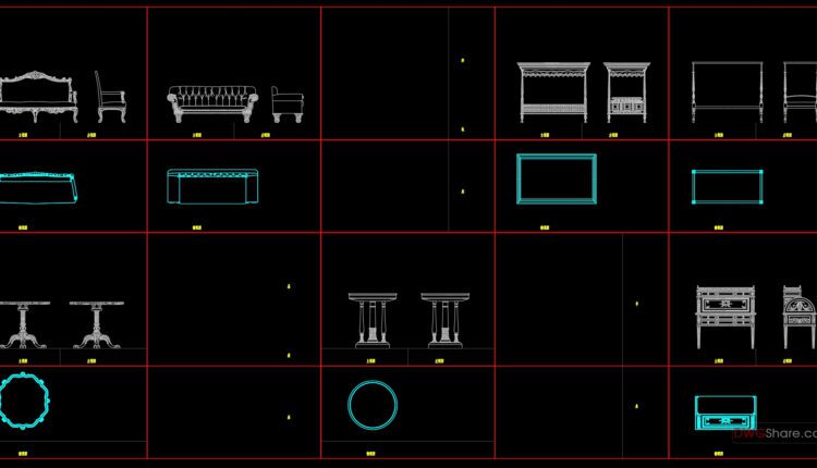132.Furniture Cad Blocks free download