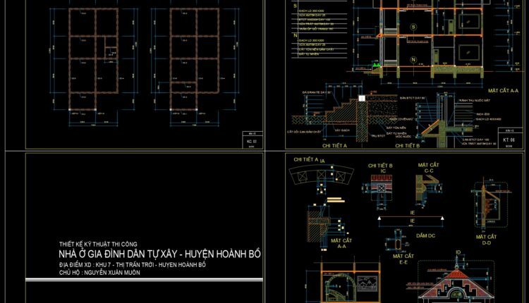 2 Levels House 7x12m AutoCAD File Free Download