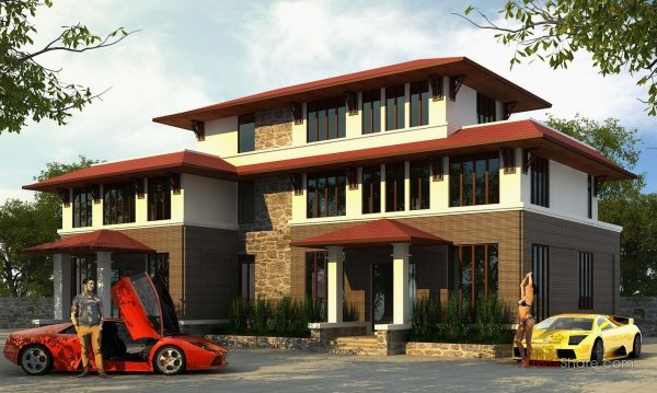 3 Levels Villa 16x25m AutoCAD File Free Download