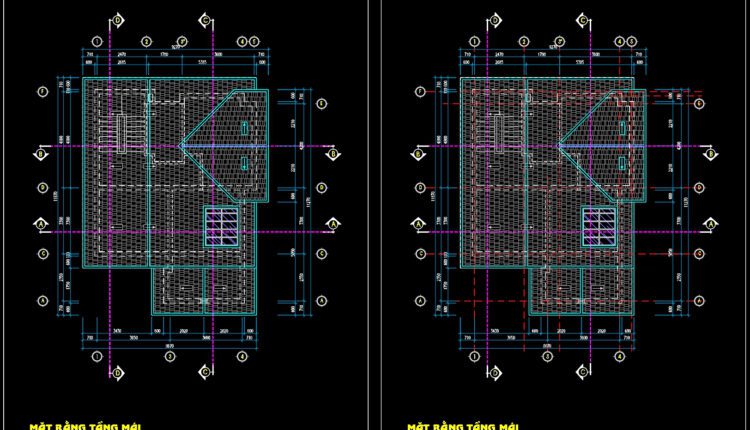 3 Levels Villa 9x16m AutoCAD File Free Download