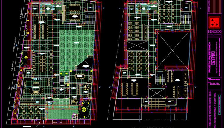 32.Technical productive education center AutoCAD File Download