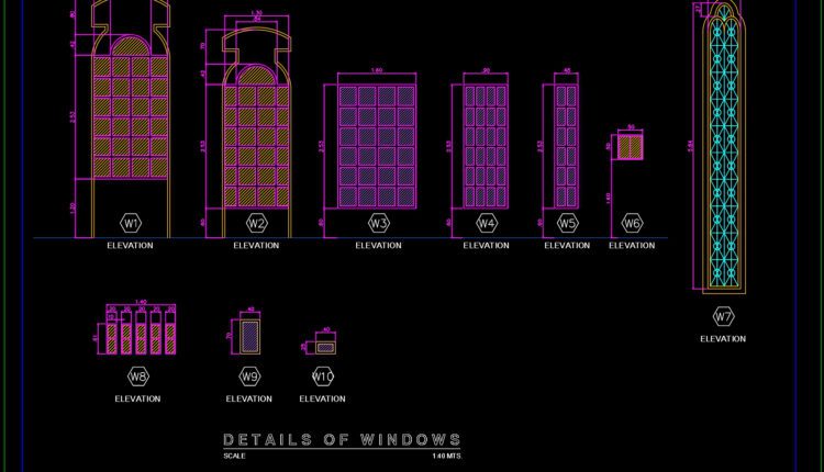 332.CAD blocks doors dwg 2d free download