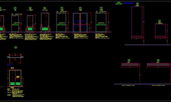336.Metallic Doors Details AutoCAD File Free Download