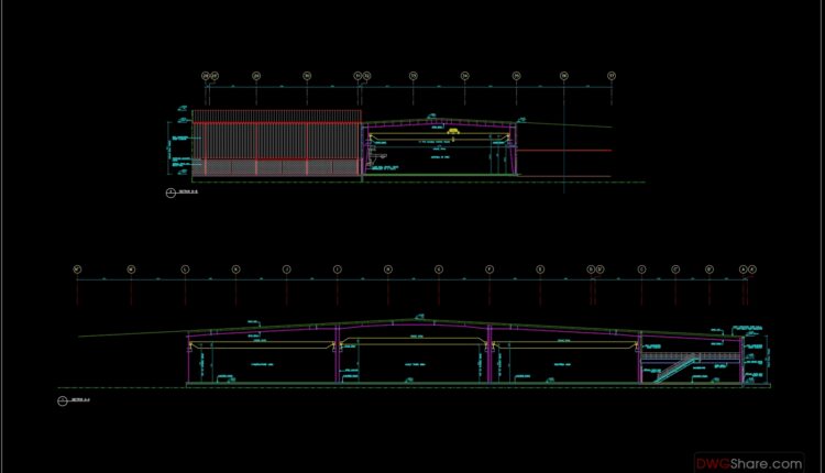 34.Steel Factory Section Details CAD