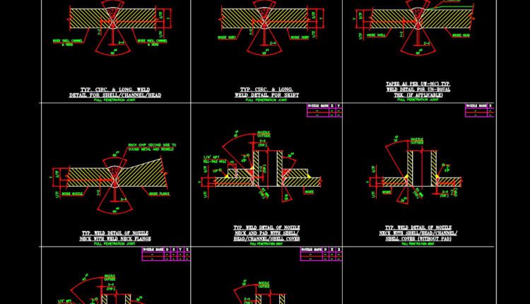 38.Typical Welding Details Double Bevel HMW CAD