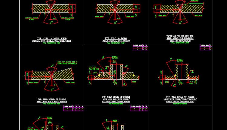39.Typical Welding Details Double Bevel LMW CAD