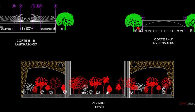 54.Botanical Garden Architectural Project CAD