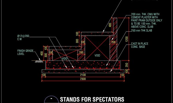 57.Stands For Spectactors Section Details CAD