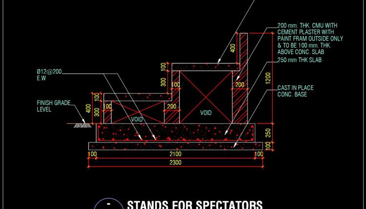 57.Stands For Spectactors Section Details CAD