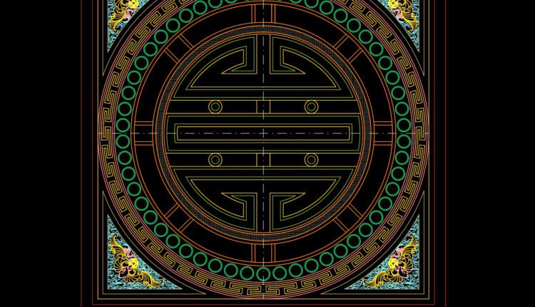 60.Asian Traditional Pattern AutoCAD Blocks Free Download