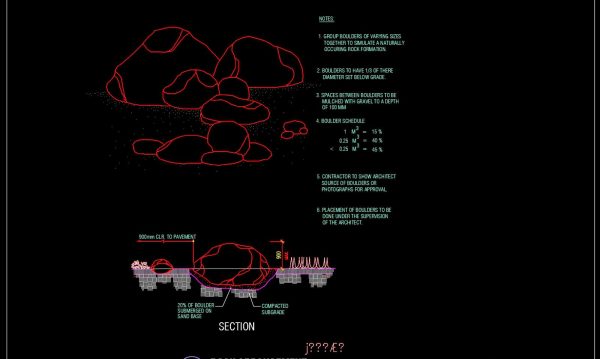 61.Rock Arrangement Section Detail CAD