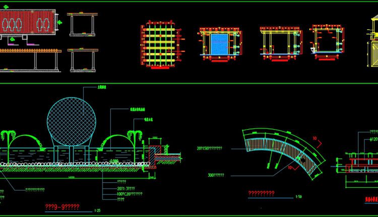 65.Urban Garden Plan Design Layout Plan CAD (2)