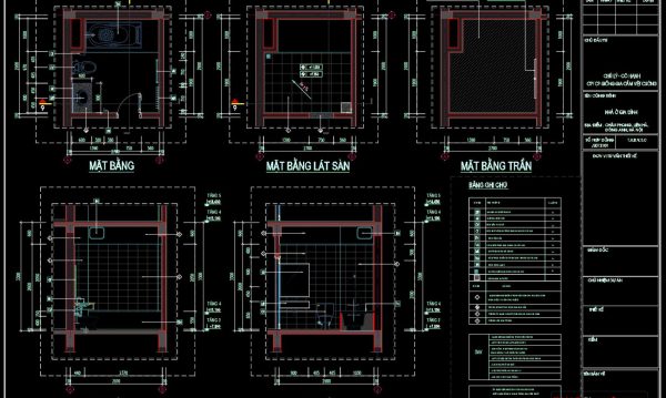 66.WC Layout Plan and elevations details AutoCAD drawing download