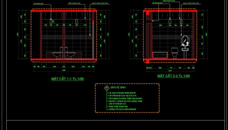 70.WC Layout Plan and elevations details AutoCAD drawing download (2)