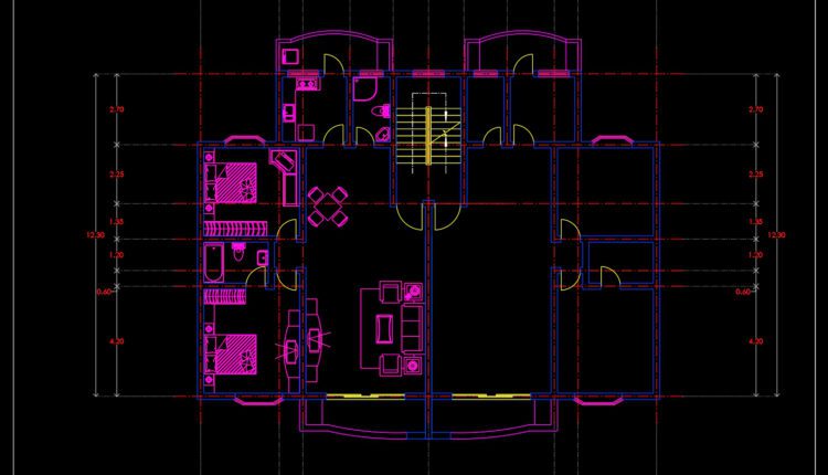 82.Apartment Plans AutoCAD File Free Download