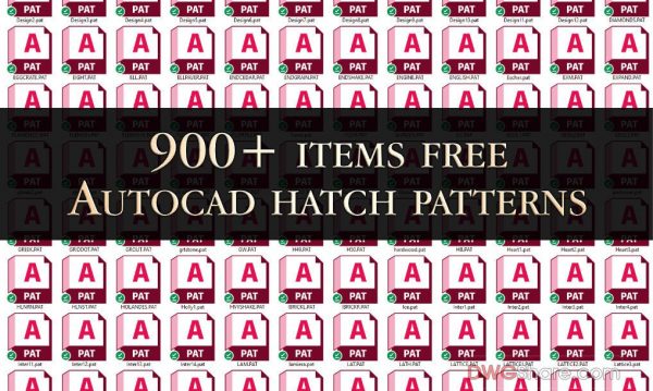 900+ items free Autocad hatch patterns