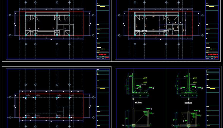 94.Structural drawing in Autocad file for House