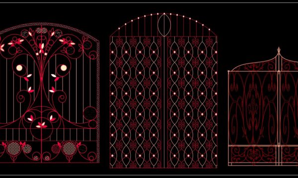 99.Gate design AutoCAD blocks free download