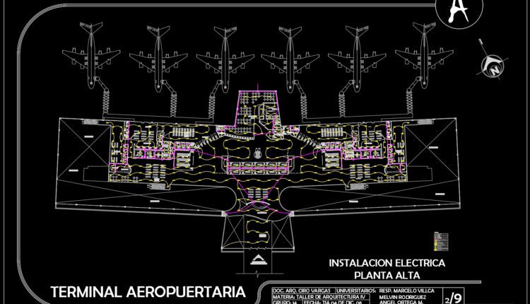 Airport design study in 2d, 3d Autocad DWG File (4)