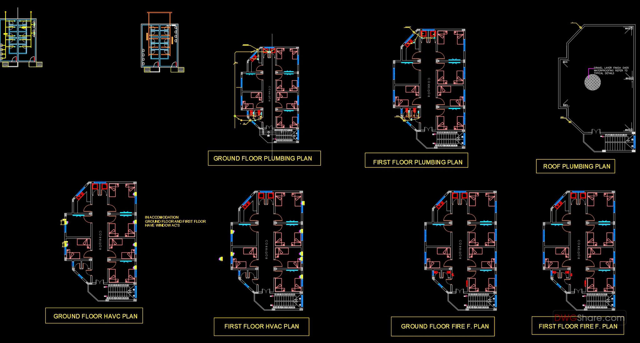Central Complex Layout Plan AutoCAD File DWG