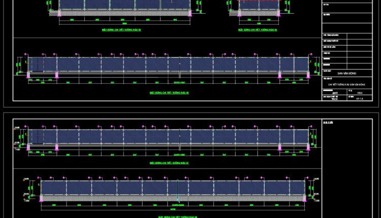 Football Stadium Details Autocad File Dwg