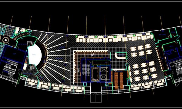 Night club Plan AutoCAD File Free Download