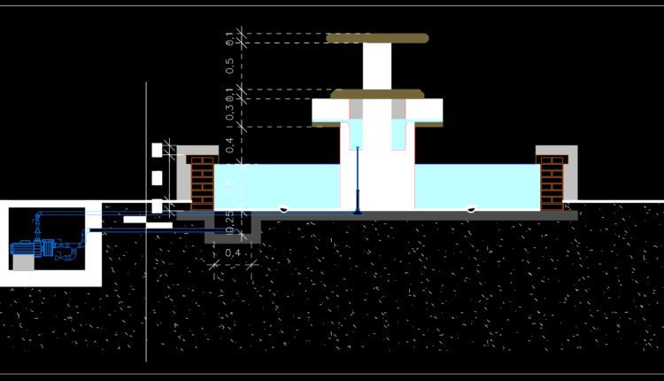 Park Fountain Free AutoCAD drawings