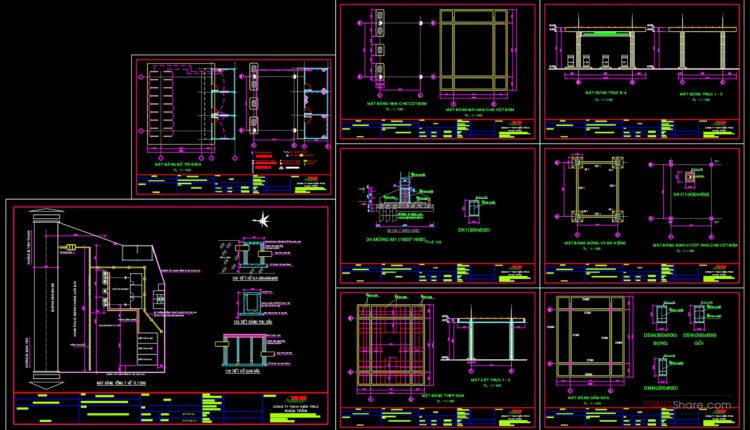 Petrol station Details AutoCAD File DWG