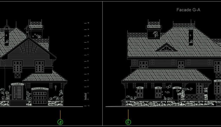 Project of The Villa free AutoCAD drawings