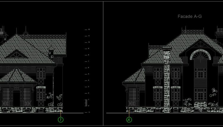 Project of The Villa free AutoCAD drawings